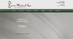 Desktop Screenshot of luxormedicalspas.com